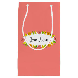 Citrus Oval Rose Nom sac cadeau petit