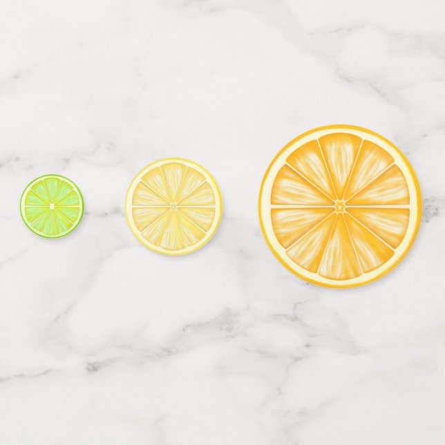 Citrus Party Lumineuse citron Lime Orange Confetti (Devant)