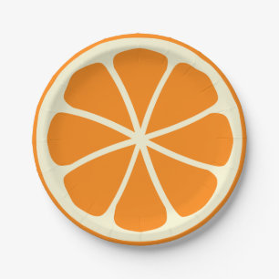 Citrus Party Orange Paper Plate