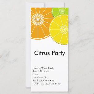 Citrus Party Rack Card invitation