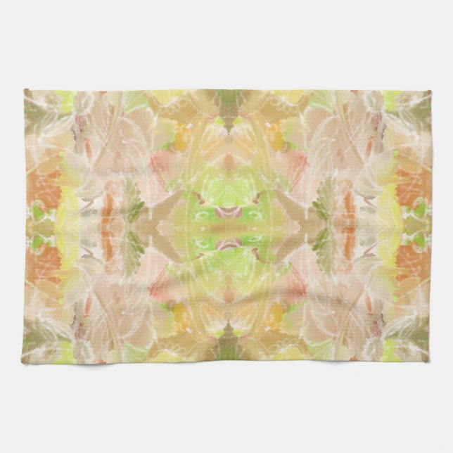 Citrus Pastel Designer Print Repeat Pattern Kitchen Towel (Horizontal)
