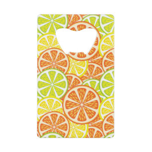 Citrus Pattern 2 Credit Card Bottle Opener