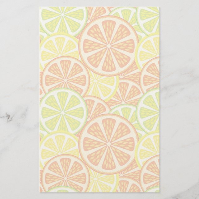 Citrus Pattern 2 Stationery (Front)