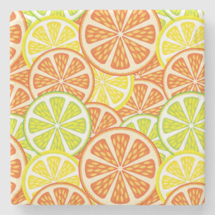 Citrus Pattern 2 Stone Coaster