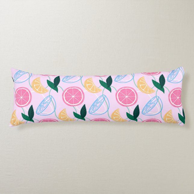 Citrus Pattern Body Pillow (Front)