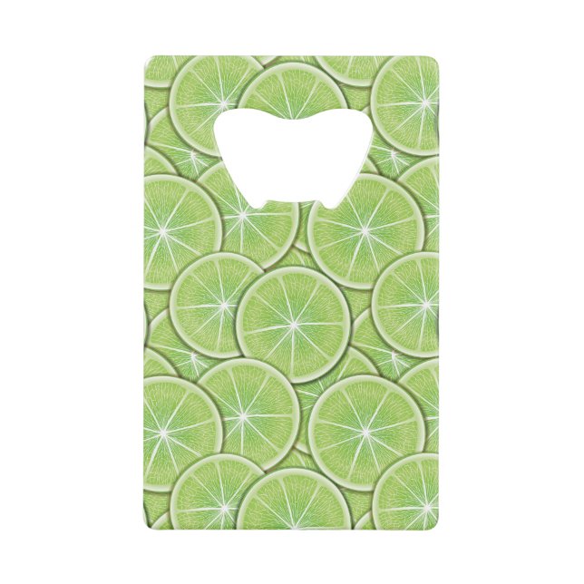 Citrus Pattern Credit Card Bottle Opener (Front)
