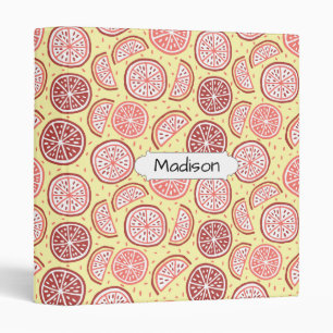 Citrus Pattern custom name binders