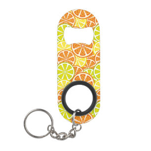 Citrus pattern keychain bottle opener