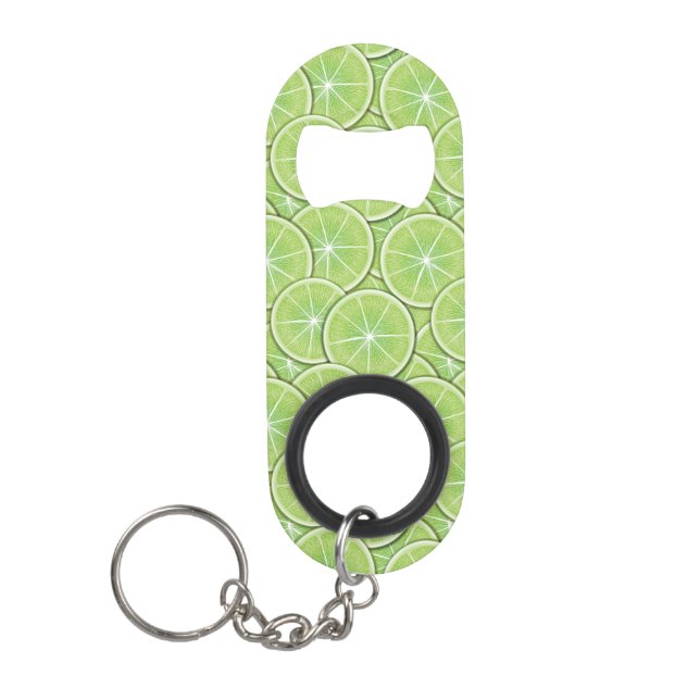 Citrus Pattern Keychain Bottle Opener (Front)