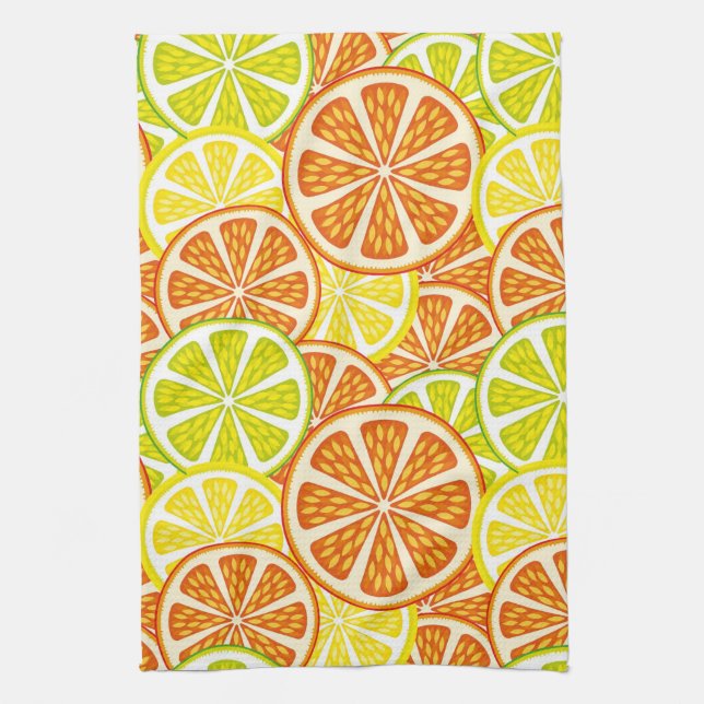 Citrus pattern kitchen towel (Vertical)