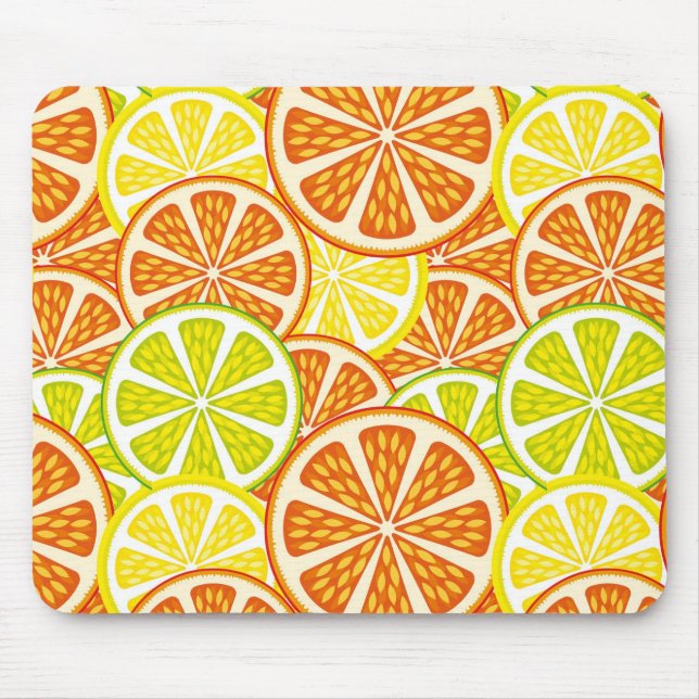 Citrus pattern mouse pad (Front)