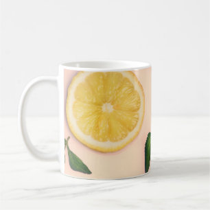 Citrus pattern on pastel background coffee mug