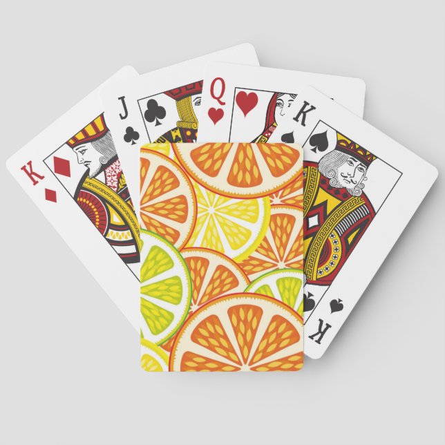 Citrus pattern playing cards (Back)