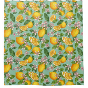 Citrus Pattern Shower Curtain