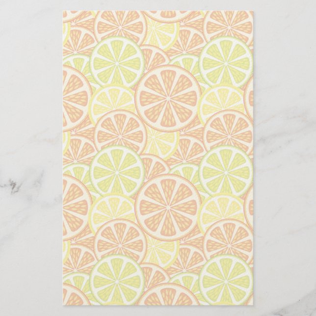 Citrus pattern stationery (Front)
