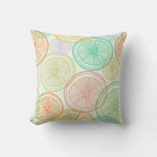 Citrus Pattern Throw Pillow