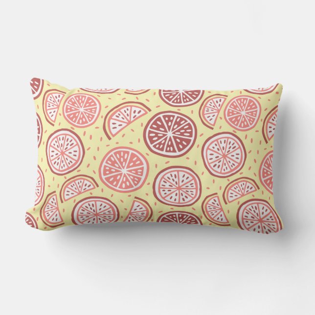 Citrus Pattern throw pillows (Front)