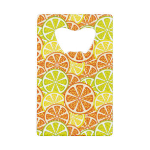 Citrus pattern wallet bottle opener