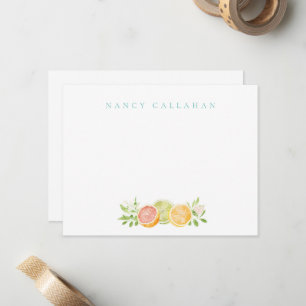 Citrus Personalized Note Card