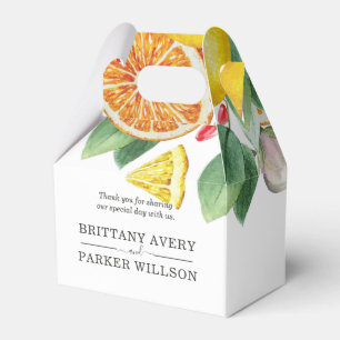 Citrus Personalized Wedding Favour Favor Box