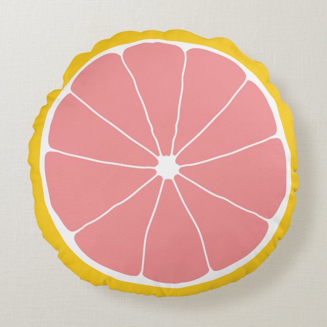 Citrus Pillow, Citrus Home Decor Grapefruit Pillow (Front)
