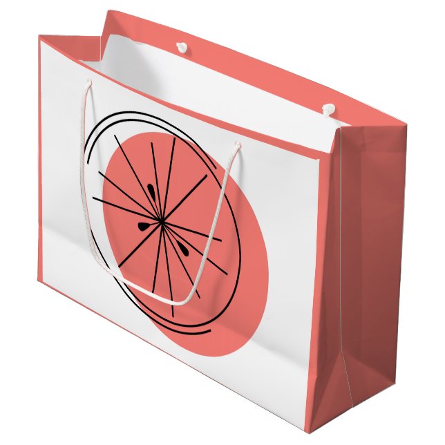 Citrus Pink gift bag large pink (Front Angled)