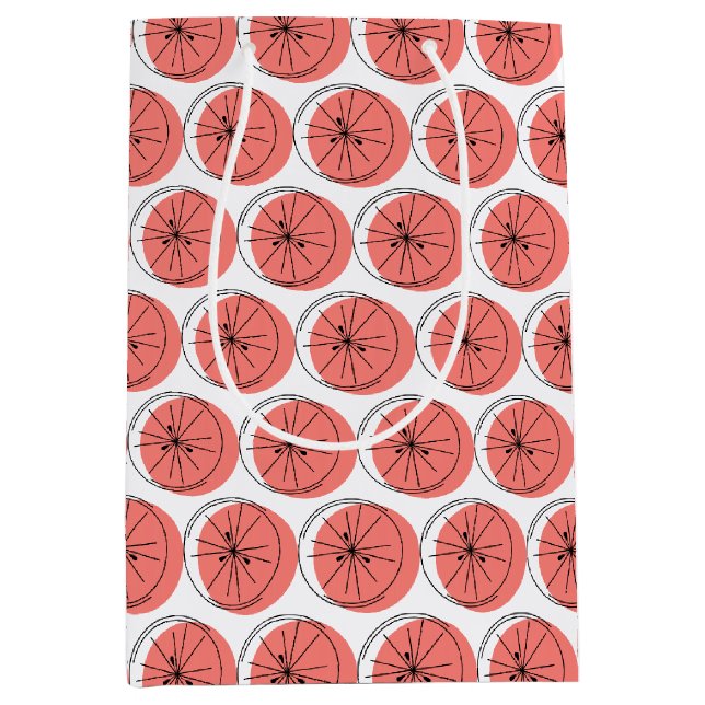 Citrus Pink Multi gift bag medium (Front)