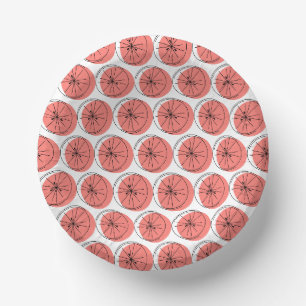 Citrus Pink Multi Paper Plate