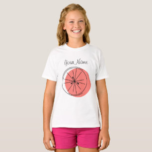 Citrus Pink Name girls' t-shirt