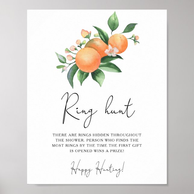 Citrus - Ring hunt bridal shower game Poster (Front)