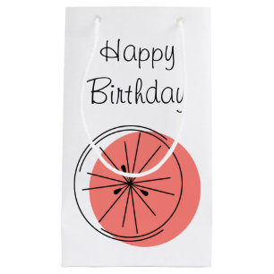 Citrus rose heureux sac cadeau d'anniversaire peti