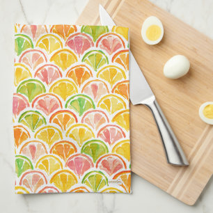 CITRUS SCALLOP Colorful Fruit Slice Kitchen Towel