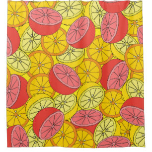 Citrus seamless pattern many oranges, lemons, grap