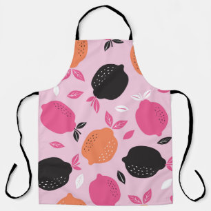Citrus seamless pattern textile. illustration back apron