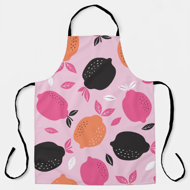 Citrus seamless pattern textile. illustration back apron (Front)