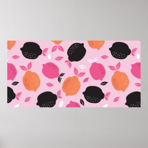 Citrus seamless pattern textile. illustration back poster