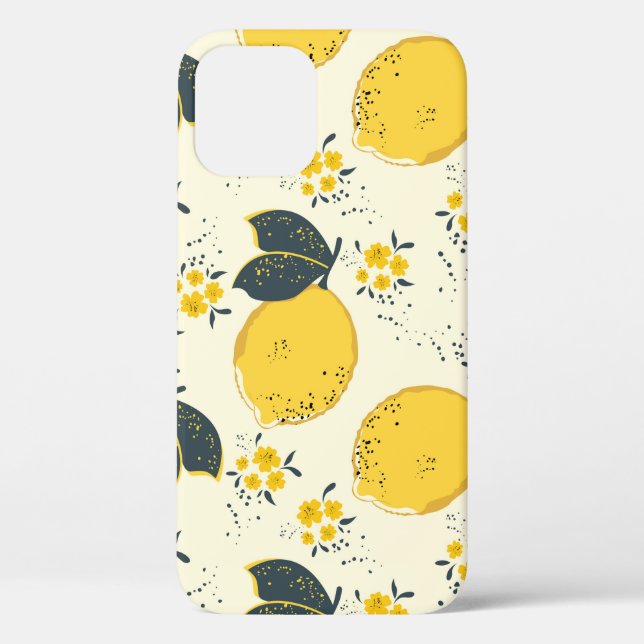 Citrus seamless pattern with colourful yellow lemo Case-Mate iPhone case (Back)