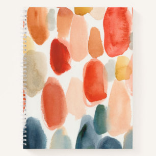 Citrus Season - Coral and Blue Stones Notebook