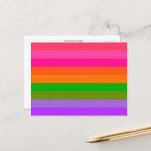 Citrus Sherbet Stripes Postcard