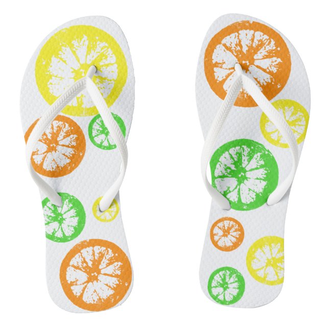 Citrus Slice Flip Flops (Footbed)
