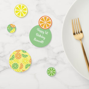 Citrus Slice Fruit Birthday Party Table Decor Confetti