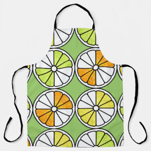 Citrus Slice Fruit, Summer Seamless. Apron