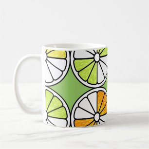 Citrus Slice Fruit, Summer Seamless. Coffee Mug