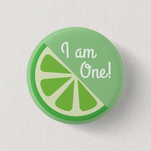 Citrus Slice Kid's Birthday 1 Inch Round Button