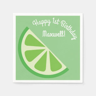 Citrus Slice Kid's Birthday Summer Napkin