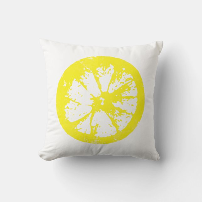 Citrus Slice Lemon Pillow (Front)