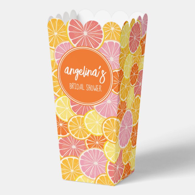 Citrus Slices Found Her Main Squeeze Bridal Shower Favor Box (Front)
