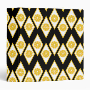 Citrus Slices in Modern Diamond Pattern Binder