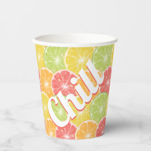 Citrus Slices Pattern Paper Cups