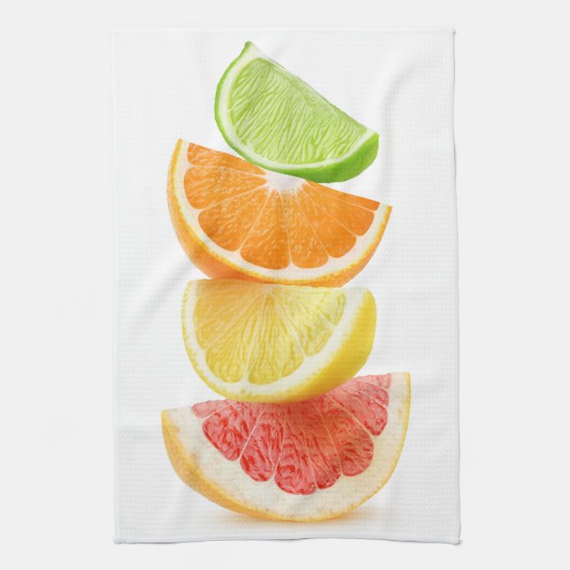 Citrus slices pyramid kitchen towel (Vertical)